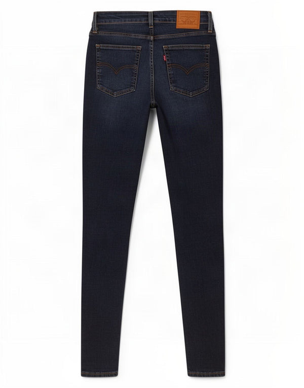 Levi's Damen 721 High Rise Skinny Jeans W27 L30 Marineblau Baumwolle