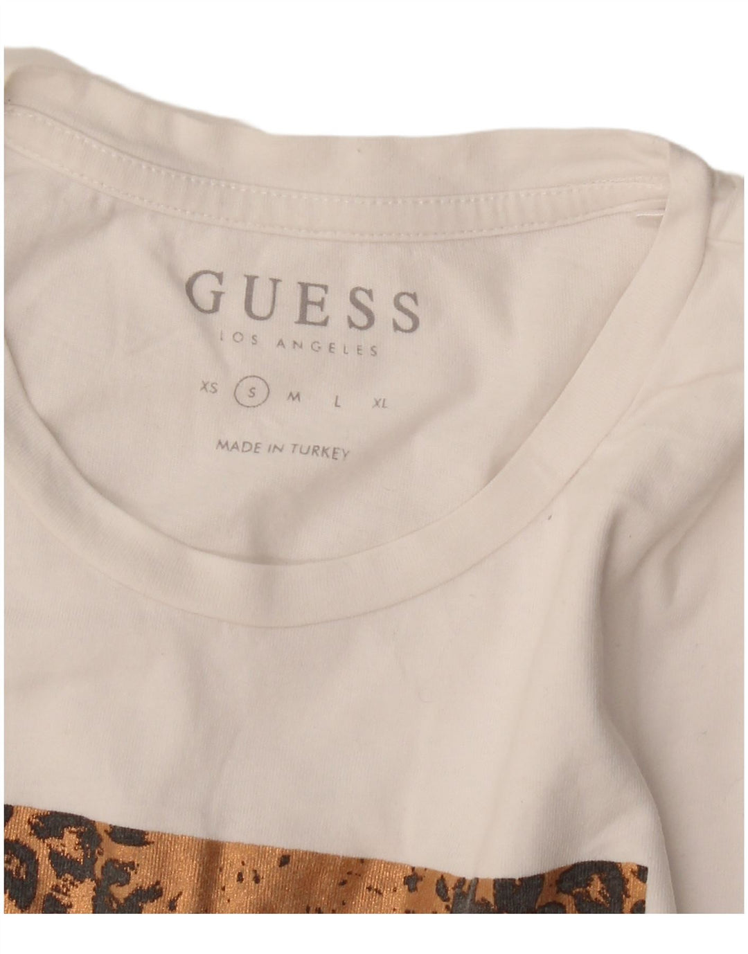 Guess Grafik-T-Shirt für Damen, UK 10, Größe S, Weiß