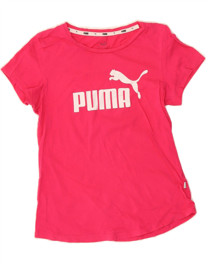 PUMA Womens Graphic T-Shirt Top UK 10 Small  Pink Vintage Puma and Second-Hand Puma from Messina Hembry 