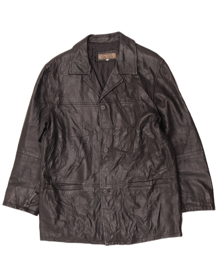 Vintage Herren Lederjacke UK 38 Medium Black Classic