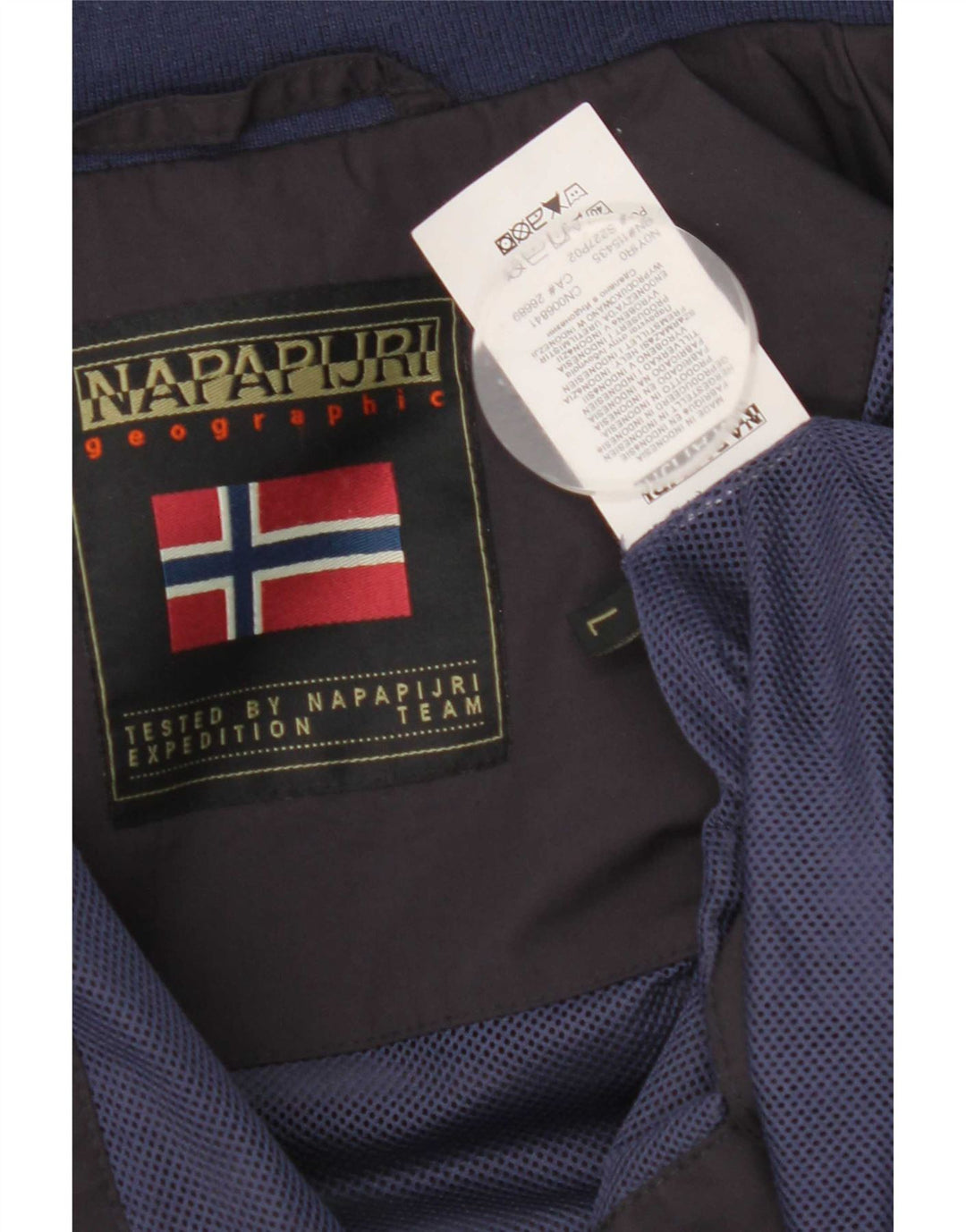 Napapijri Herren Geographic Regenjacke UK 40 Large Marineblau Polyamid