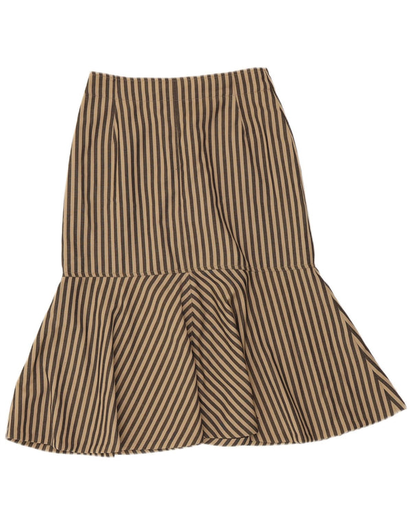Segno Damen Trompetenrock UK 14 Medium W28 Braun gestreift