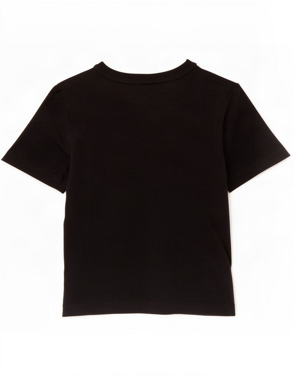 Champion Damen Crop T-Shirt Top UK 8 Small Schwarz Baumwolle