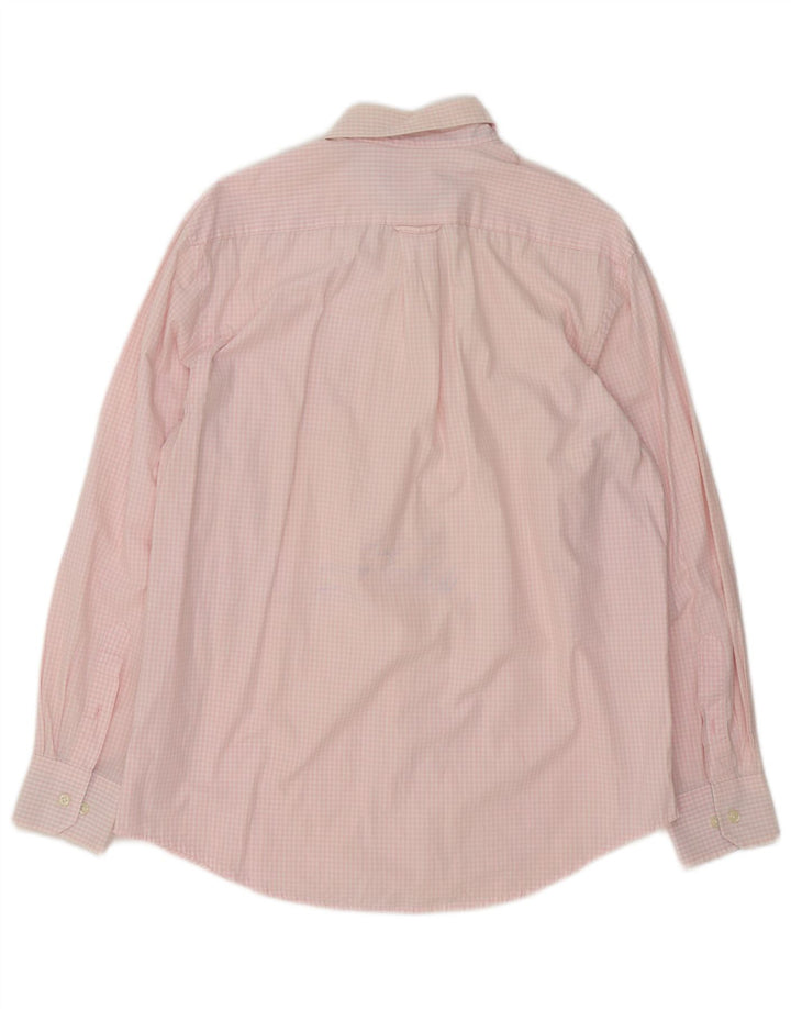 Izod Herrenhemd aus mittelrosa Gingham-Baumwolle