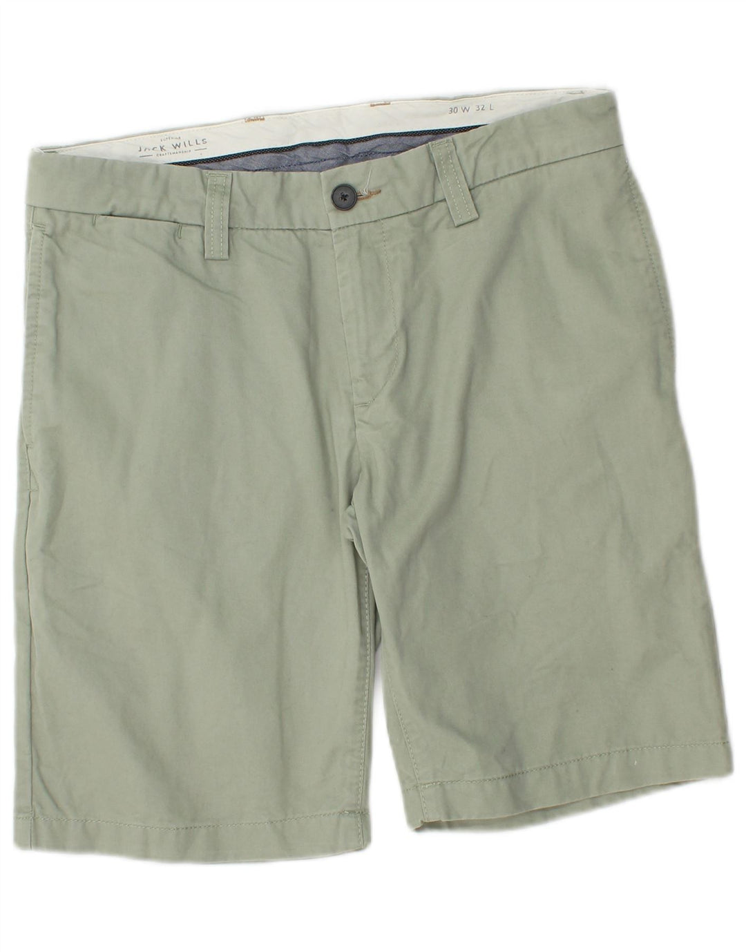 Jack Wills Herren-Chinoshorts W30 aus mittelgrüner Baumwolle