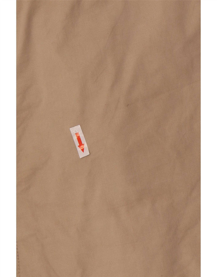 Massimo Dutti Damen Kurzer zweireihiger Trenchcoat UK 14 Mittelbeige