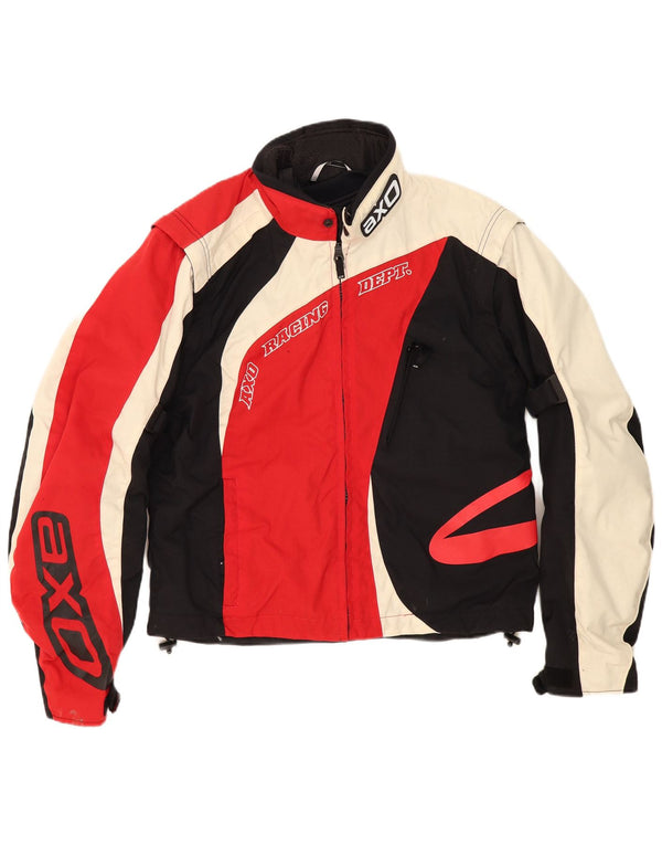 AXO Herren Graphic Racer Jacke UK 42 XL Rot Colourblock Polyamid