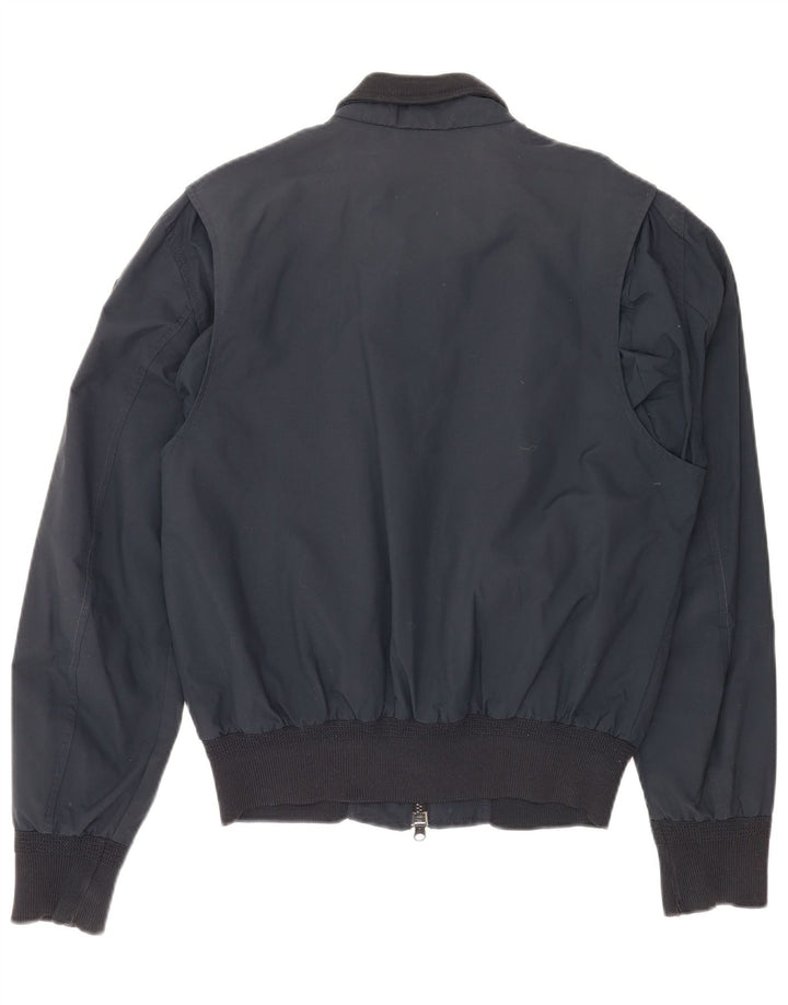 Blauer Herren Bomberjacke UK 40 Large Marineblaues Nylon