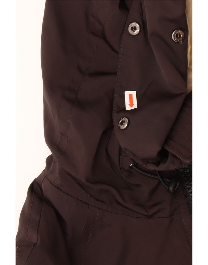 BLAUER Girls Hooded Bomber Jacket 11-12 Years Brown Polyester Vintage Blauer and Second-Hand Blauer from Messina Hembry 