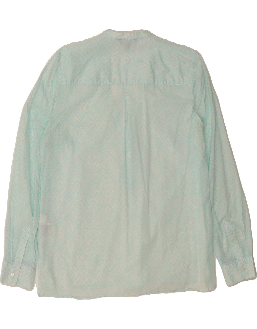 TOMMY HILFIGER Womens Pullover Shirt Blouse US 10 Large Blue Geometric Vintage Tommy Hilfiger and Second-Hand Tommy Hilfiger from Messina Hembry 