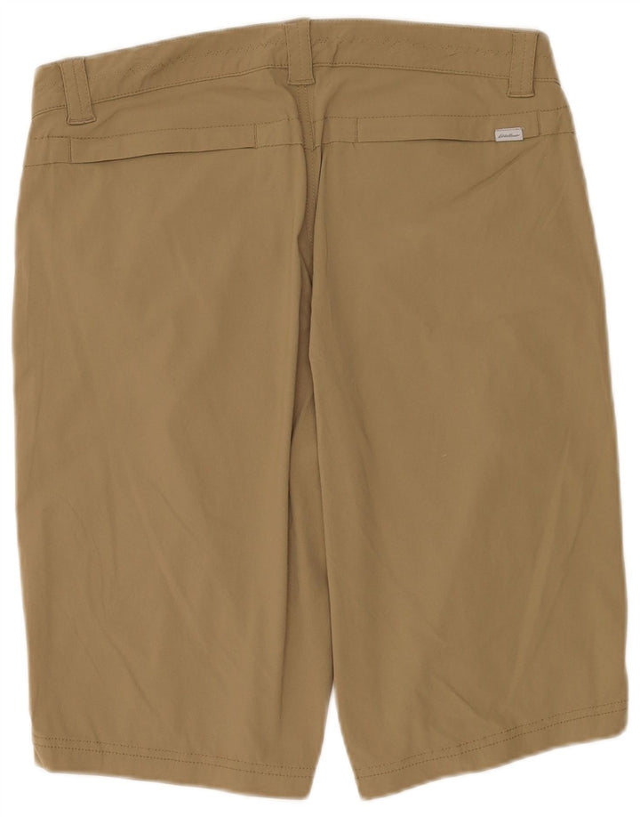 Eddie Bauer Damen Freizeitshorts US 8 Medium W32 Khaki Baumwolle