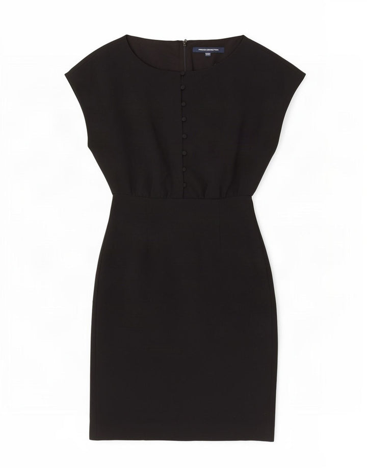 French Connection Damen Etuikleid UK 6 XS Schwarz Polyester