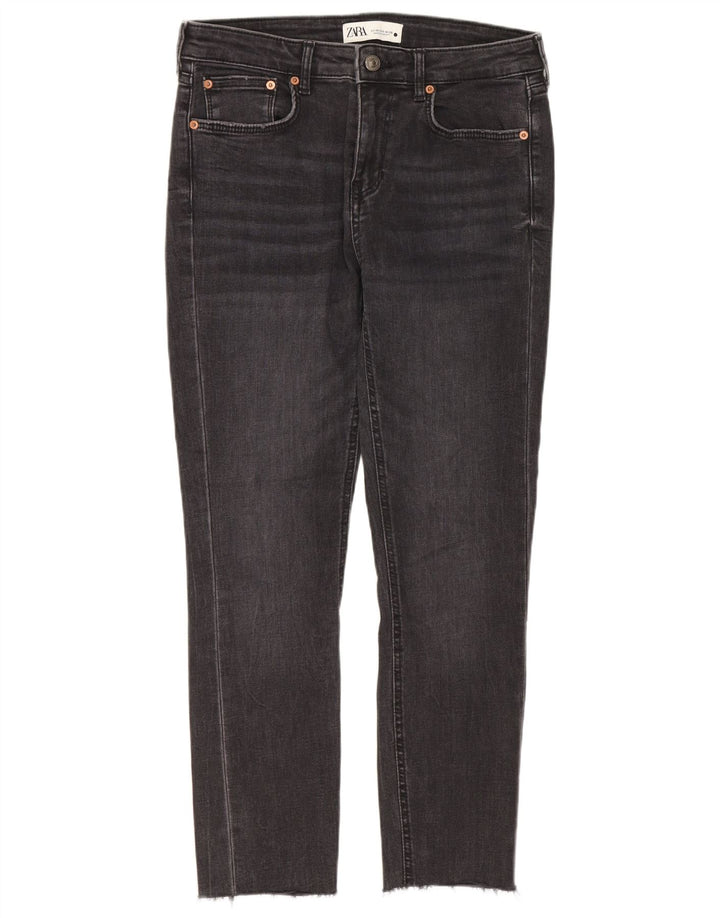 Zara Damen Slim Jeans EU 38 Small W28 L25 Grau