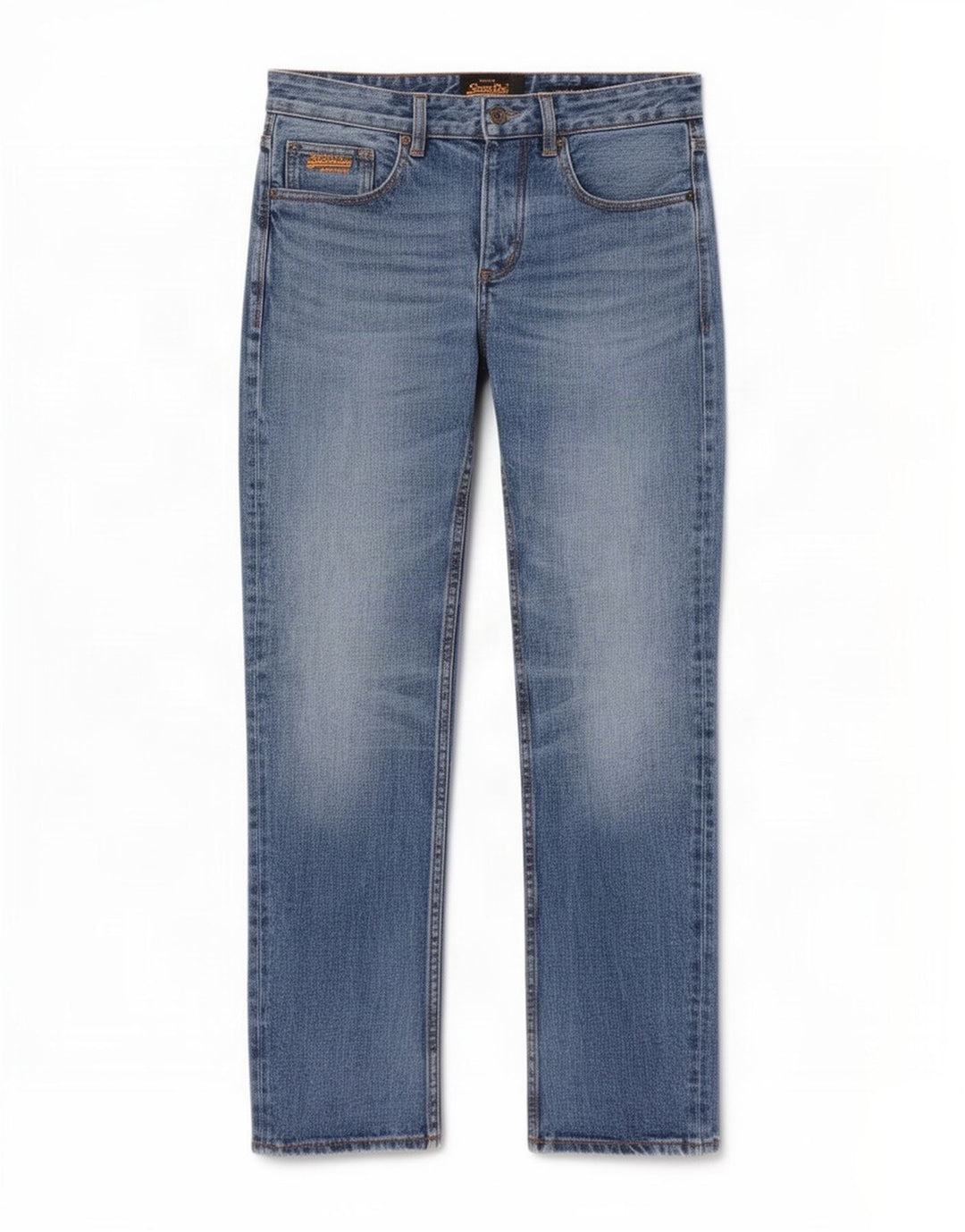 Superdry Herren Straight Jeans W30 L30 Blaue Baumwolle