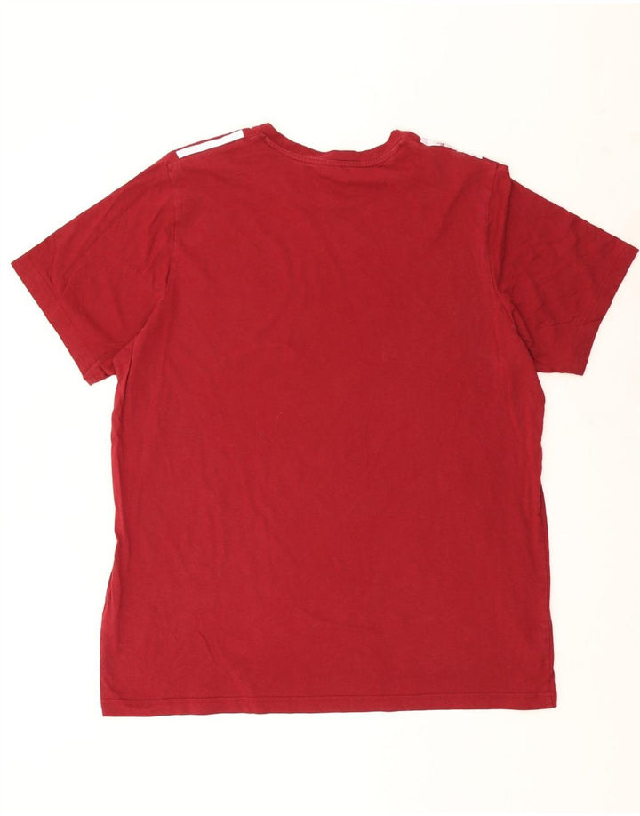 Adidas Herren T-Shirt Top XL Rot Baumwolle
