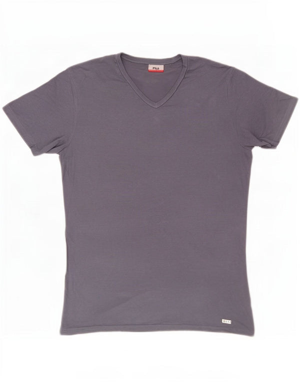 Fila Herren T-Shirt Top Large Grau Modal