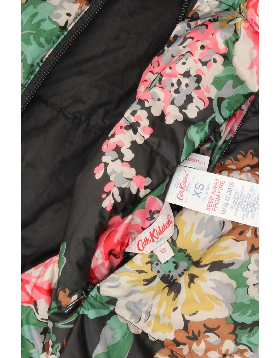 CATH KIDSTON Womens Reversible Padded Coat UK 6 XS Black Polyester Vintage Cath Kidston and Second-Hand Cath Kidston from Messina Hembry 