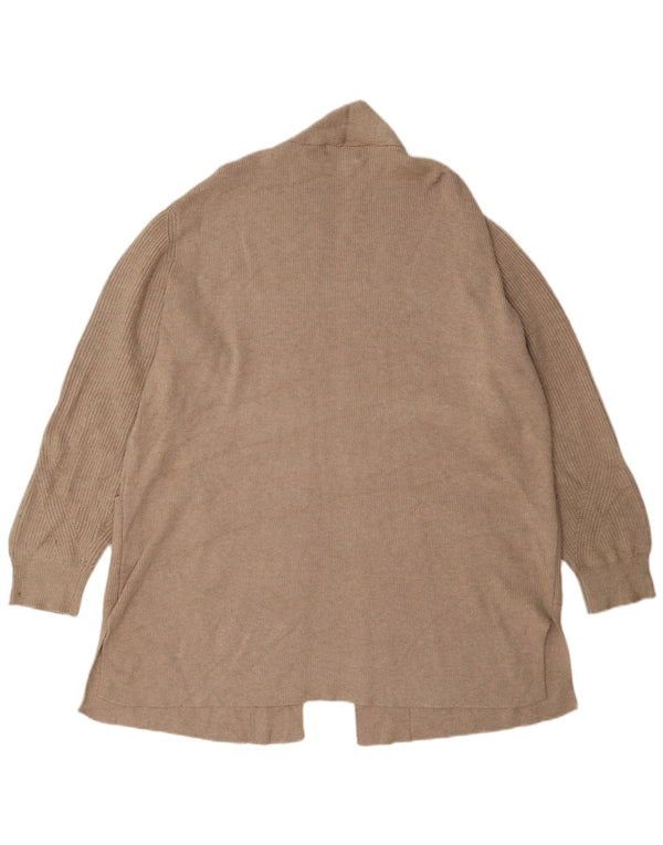 Marks & Spencer Damen Longline Open Cardigan Pullover UK 18 XL Beige