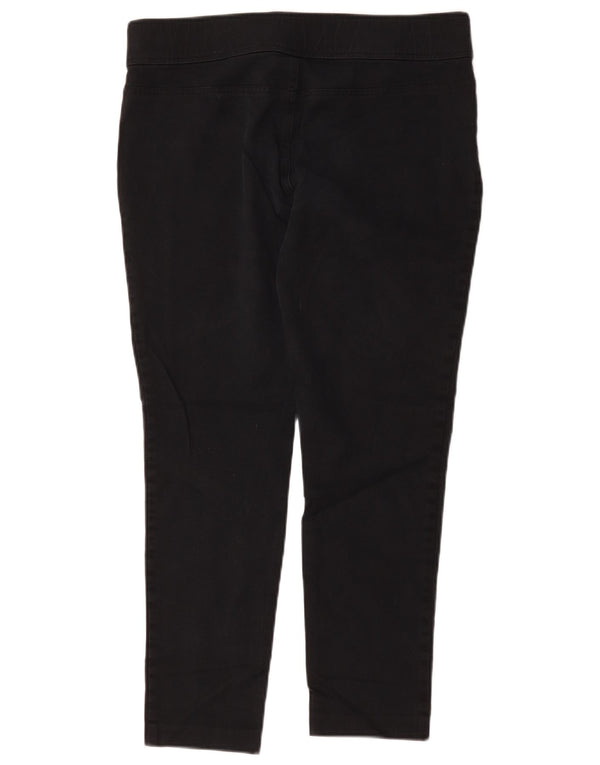 Ralph Lauren Damen Slim Casual Hose US 12 Large W34 L27 Schwarze Baumwolle
