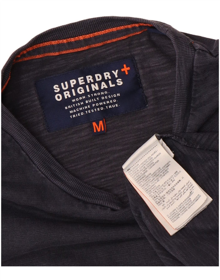 Superdry Herren T-Shirt-Oberteil aus Baumwolle in mittlerem Marineblau