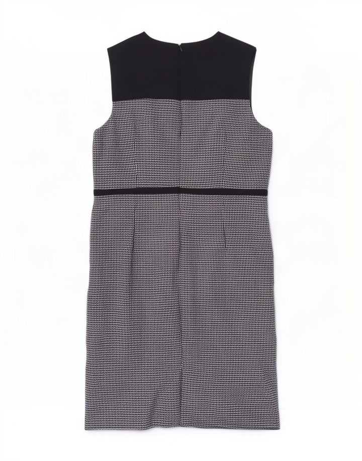 Hobbs Damen Ärmelloses Etuikleid UK 18 XL Schwarz kariertes Polyester