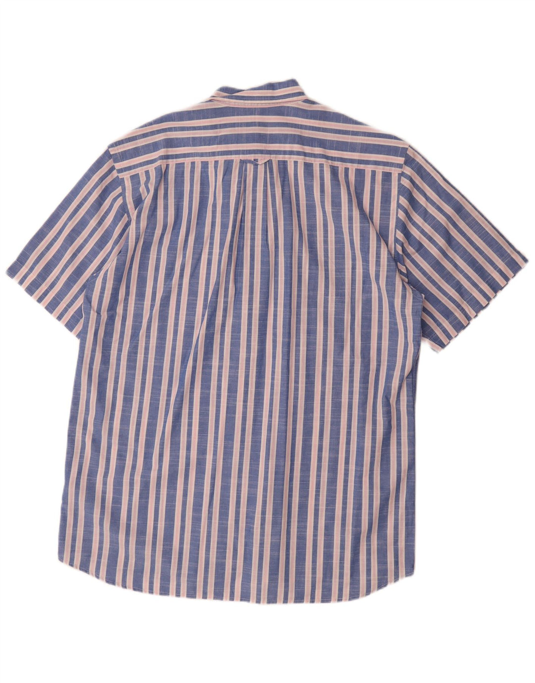 Gant Herren-Hemd, kurzärmelig, reguläre Passform, mittelblau, gestreift, Baumwolle