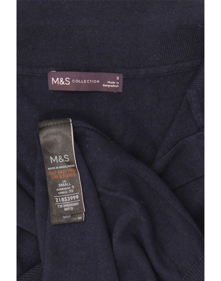 Marks & Spencer Damen Weste Tank Top UK 10 Small Marineblau Polyester