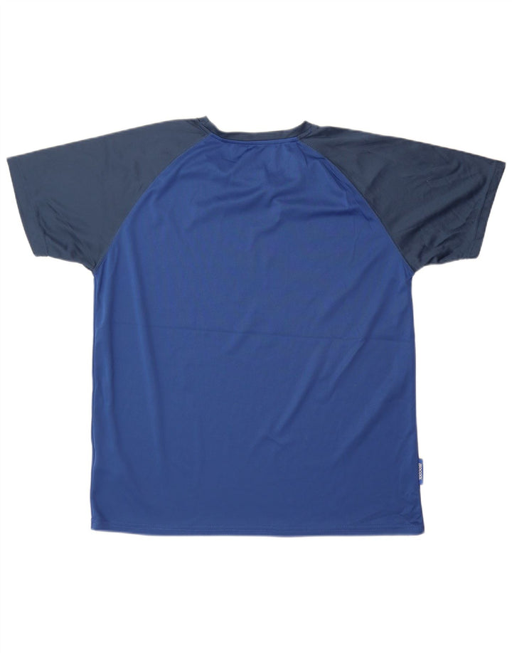 Mountain Warehouse IsoCool T-Shirt-Oberteil für Herren, XL, blaues Farbblock-Polyester