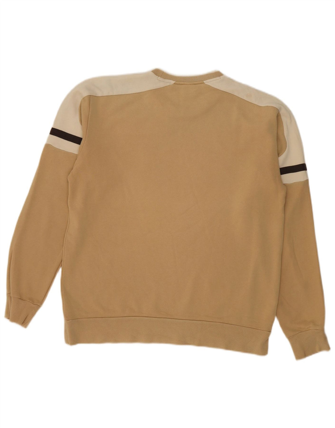 Fila Herren-Sweatshirt mit Grafik, groß, beige, Colourblock-Baumwolle