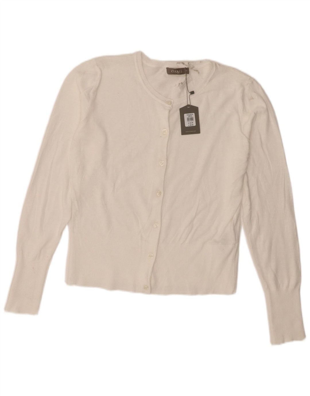Oasis Crop Bolero-Pullover für Damen, UK 12, mittelweiße Baumwolle