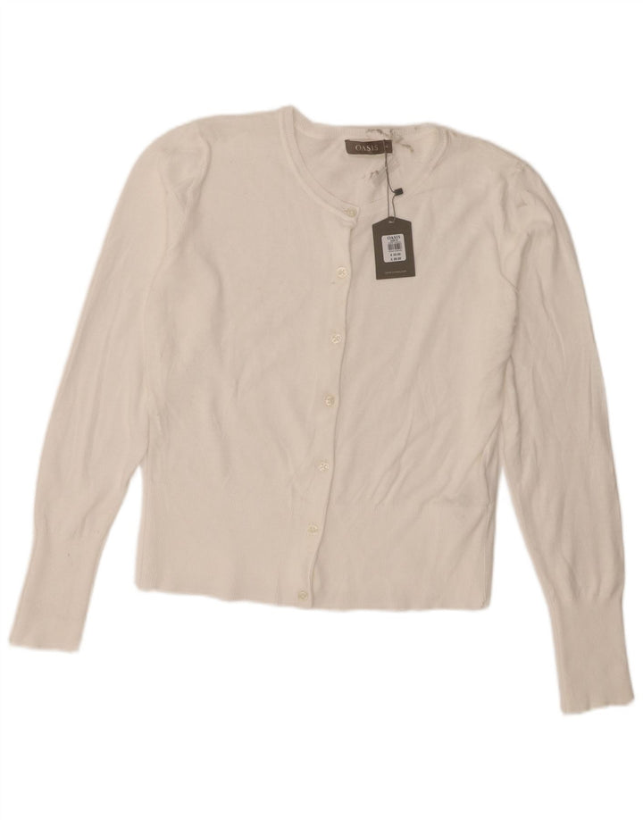 Oasis Crop Bolero-Pullover für Damen, UK 12, mittelweiße Baumwolle