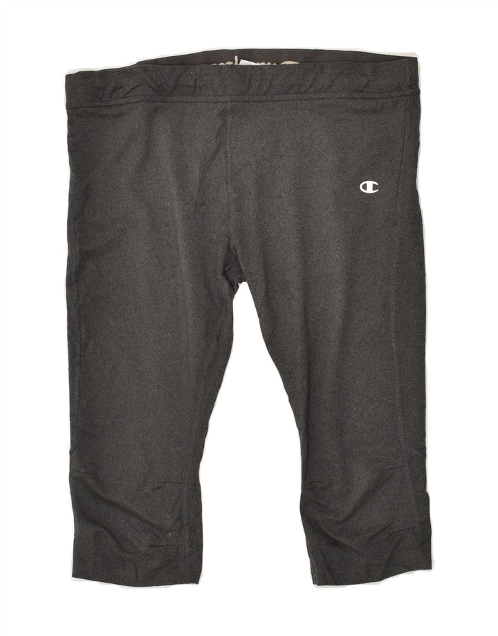 CHAMPION Womens Performance Sport Shorts UK 18 XL Grey Polyester | Vintage Champion | Thrift | Second-Hand Champion | Used Clothing | Messina Hembry 