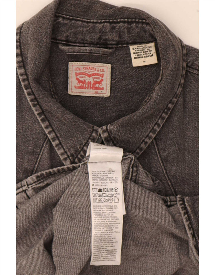Levi's Damen Jeanshemd UK 14 mittelgraue Baumwolle