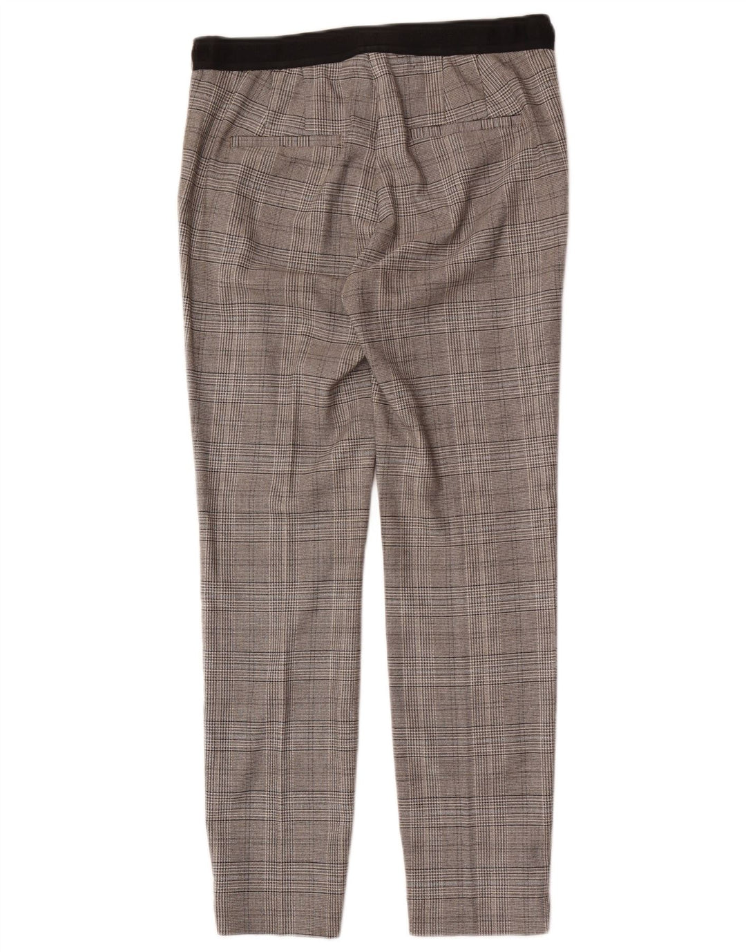 Zara Slim Chino-Hose für Damen, mittelgroß, W28, L28, grauer Hahnentrittmuster