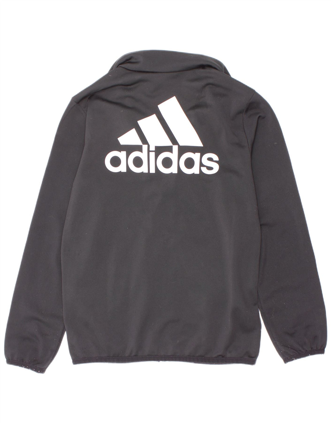 Adidas Jungen Grafik-Trainingsanzug-Top-Jacke, 7–8 Jahre, schwarzes Polyester