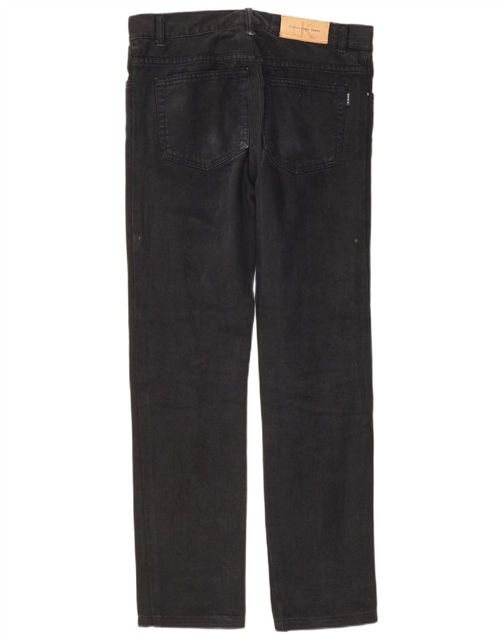 Calvin Klein Herren Straight Jeans W32 L30 Schwarz