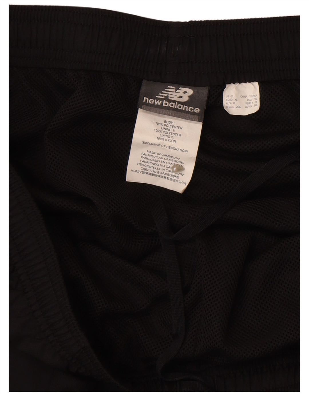 NEW BALANCE Herren-Trainingshose mit Grafik, XL, Schwarz, Polyester