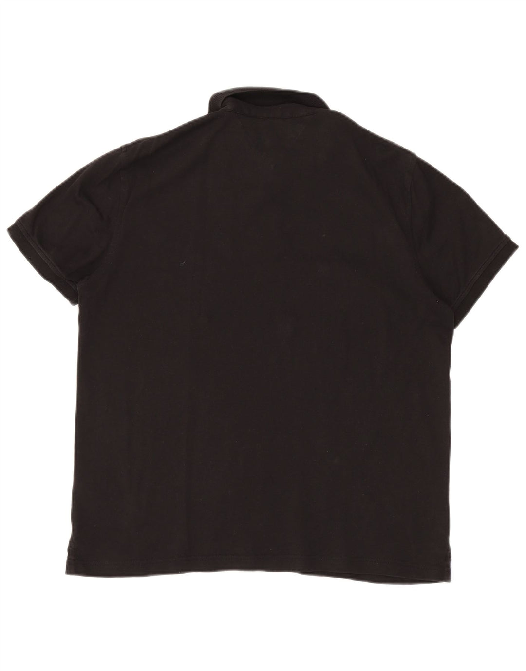 Tommy Hilfiger Herren-Poloshirt, große schwarze Baumwolle