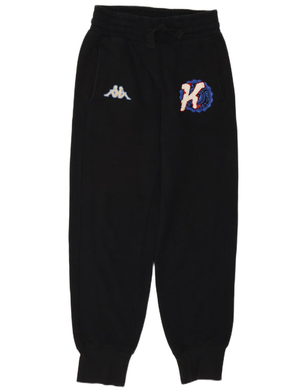 Kappa Womens Graphic Loose Fit Trainingshose Jogger UK 10 Small Schwarz