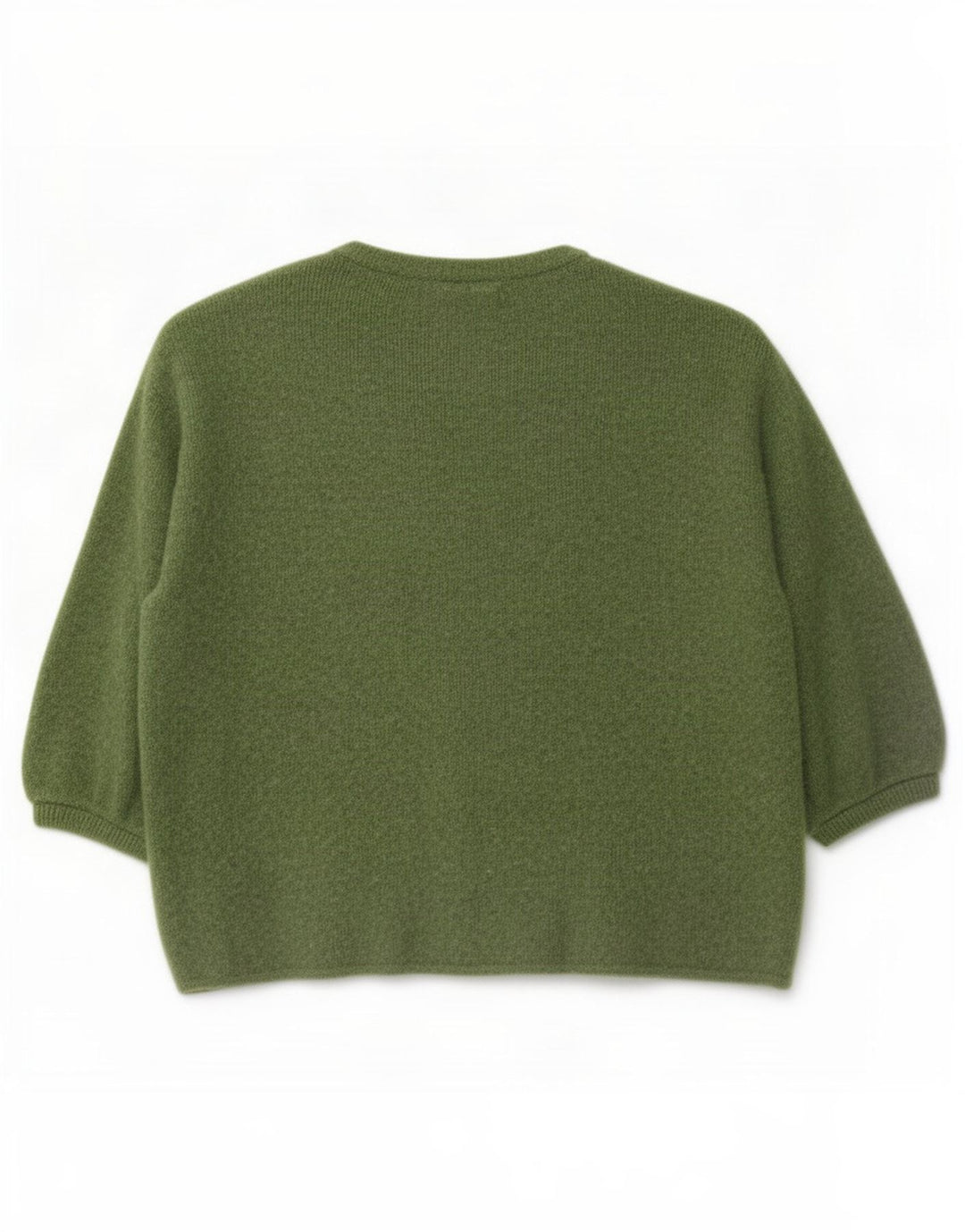 Vintage Damen 3/4 Ärmel übergroßer Cardigan Pullover UK 14 Mittelgrün