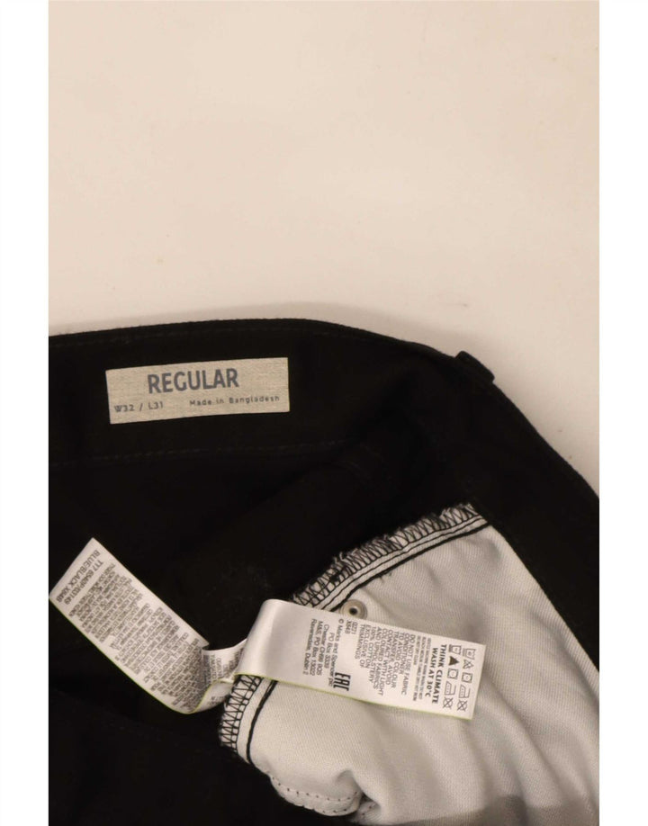Marks & Spencer Herren-Jeans mit normaler Passform, gerade Passform, W32, L31, schwarze Baumwolle