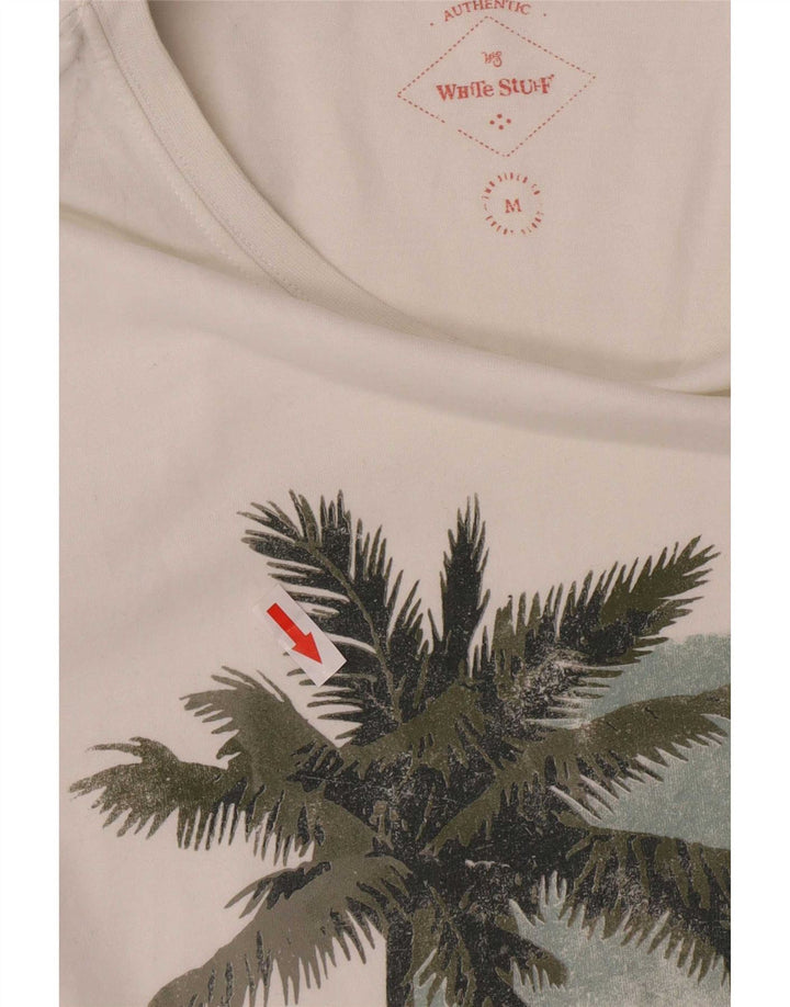 White Stuff Herren Authentisches Grafik-T-Shirt-Oberteil aus mittlerer Baumwolle