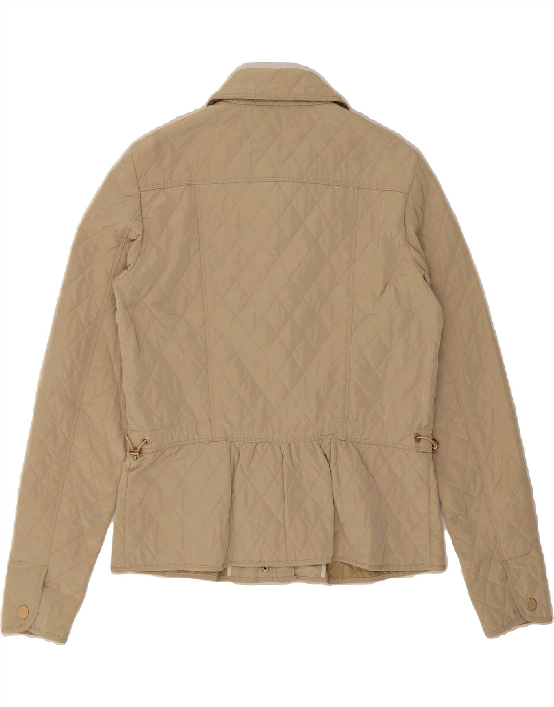 MASSIMO DUTTI Womens Quilted Jacket UK 12 Medium Beige Polyester Vintage Massimo Dutti and Second-Hand Massimo Dutti from Messina Hembry 