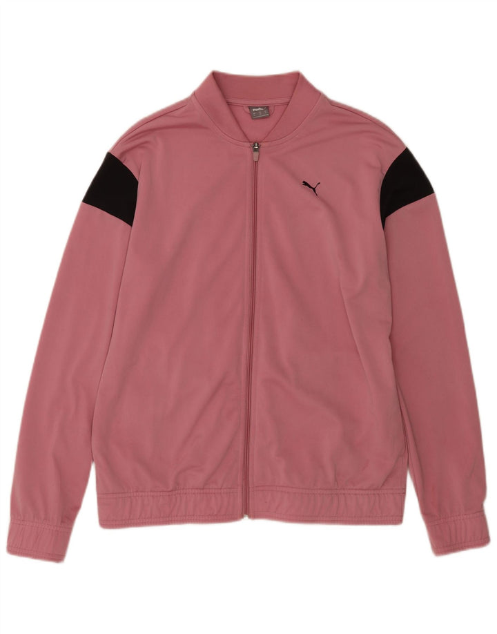 Puma Damen-Trainingsanzug-Top-Jacke UK 18 XL Rosa Farbblock