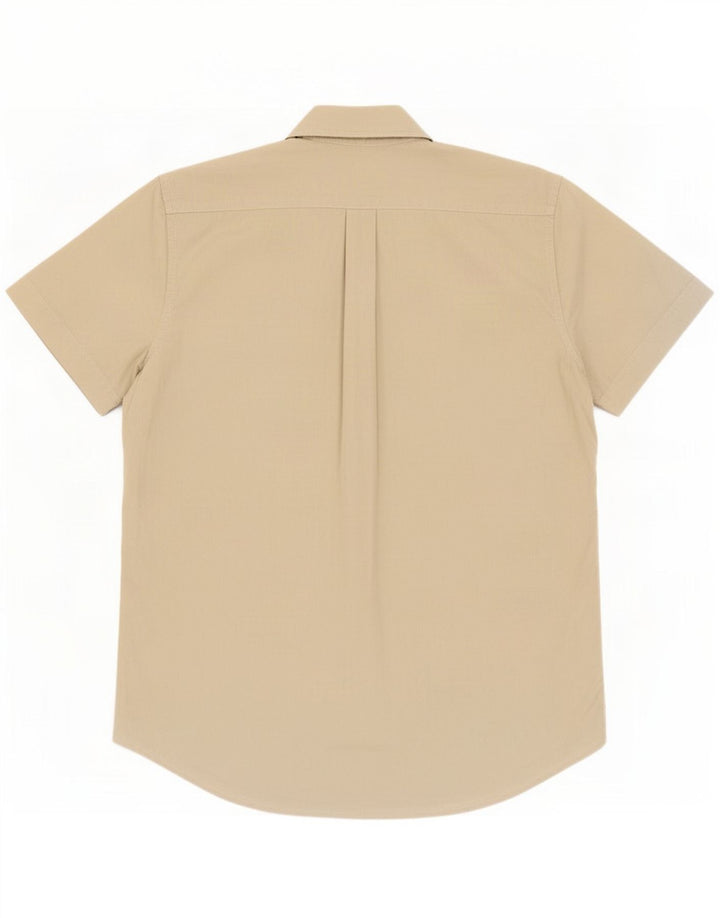 Cassuci Herren Kurzarmhemd Mittelbeige