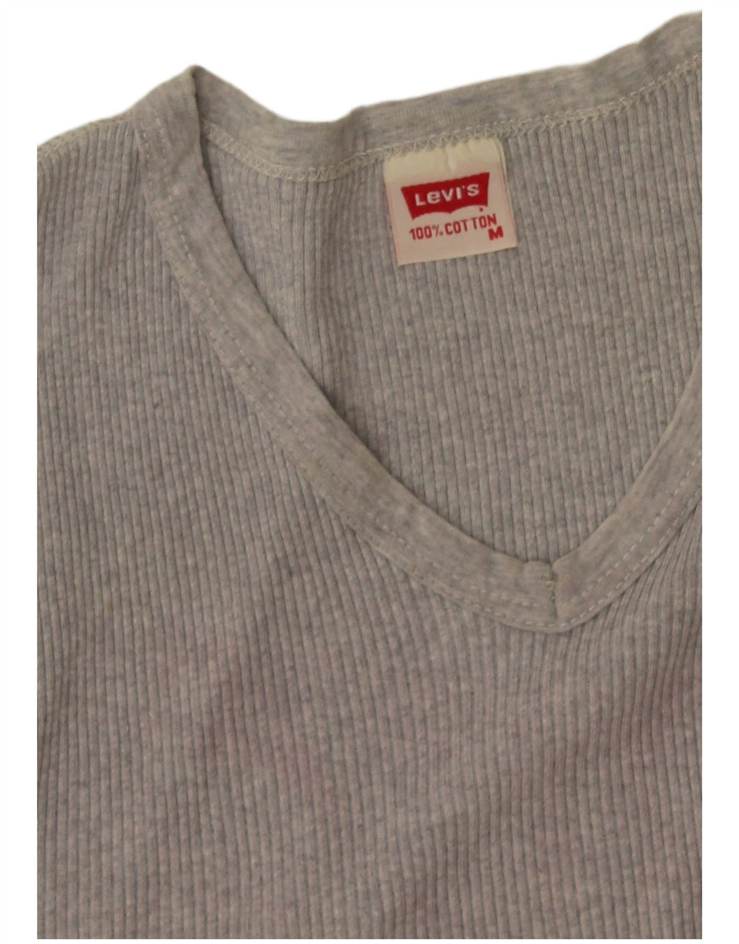 Levi's Damen T-Shirt Top UK 12 Mittelgraue Baumwolle