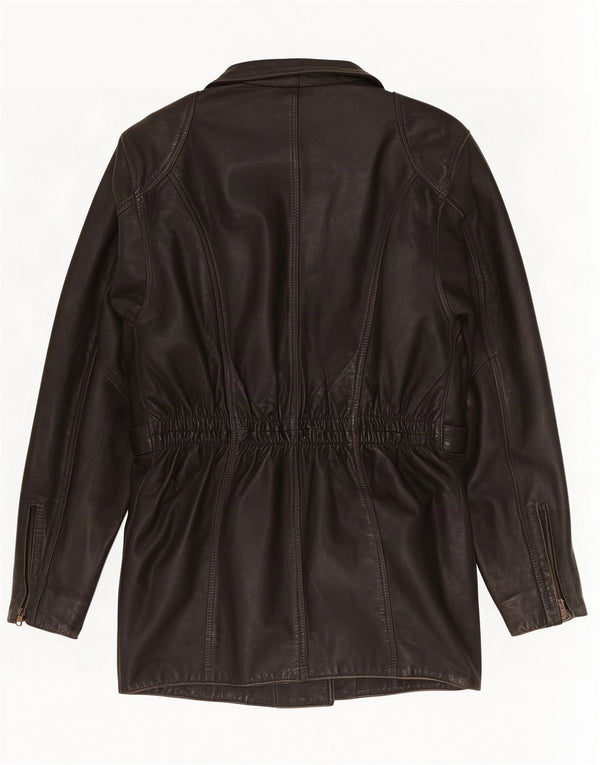 Vintage Damen Leder Bikerjacke UK 10 Small Schwarz