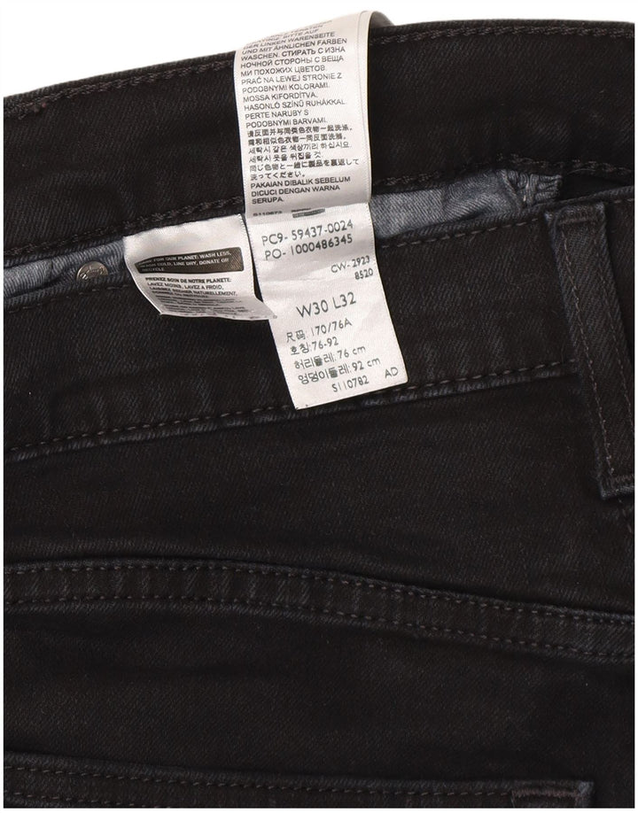 Levi's Herren 512 Tapered Slim Jeans W30 L32 schwarze Baumwolle