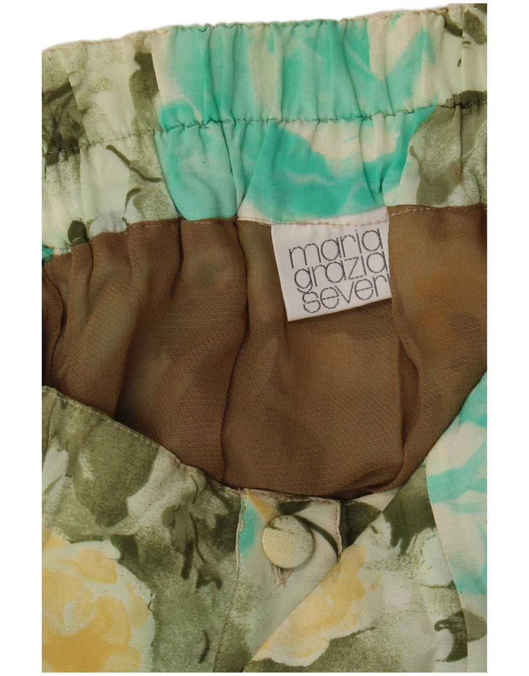 MARIA GRAZIA SEVERI Damen ausgestellter Rock IT 42 Medium W30 Grün geblümt