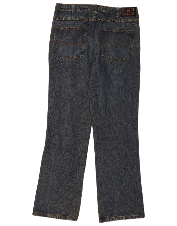 Rivers Herren Straight Jeans W36 L33 Blaue Baumwolle